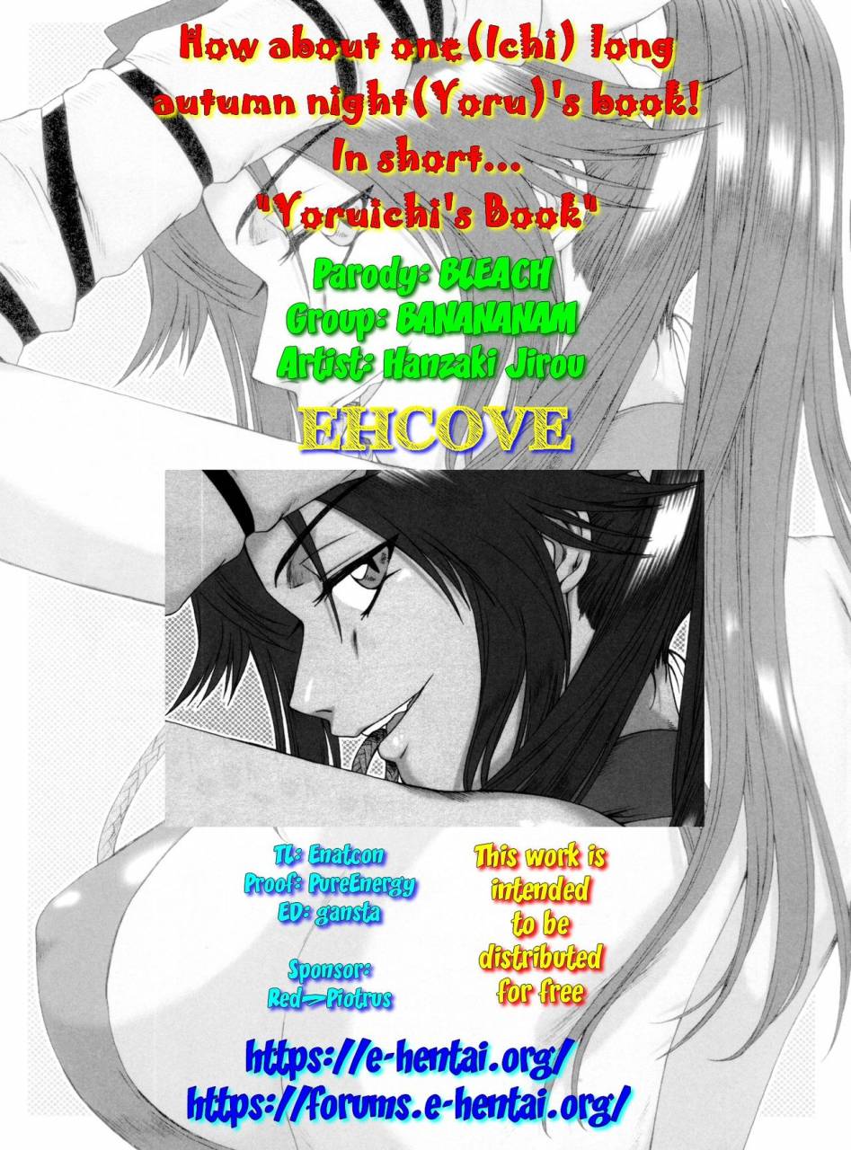 sc33-bananajam-hanzaki-jirou-aki-no-yonaga-ni-ohitotsu-ikaga-na-hon-ryakushite-yoruichi-hon-how-about-oneichi-long-autumn-nightyorus-book-in-short-yoruichis-book-bleach-english-ehcove