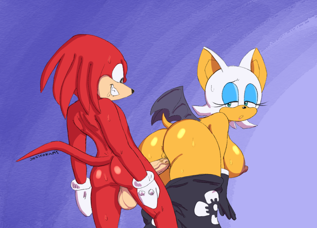 knuckles the echidna+rouge the bat.