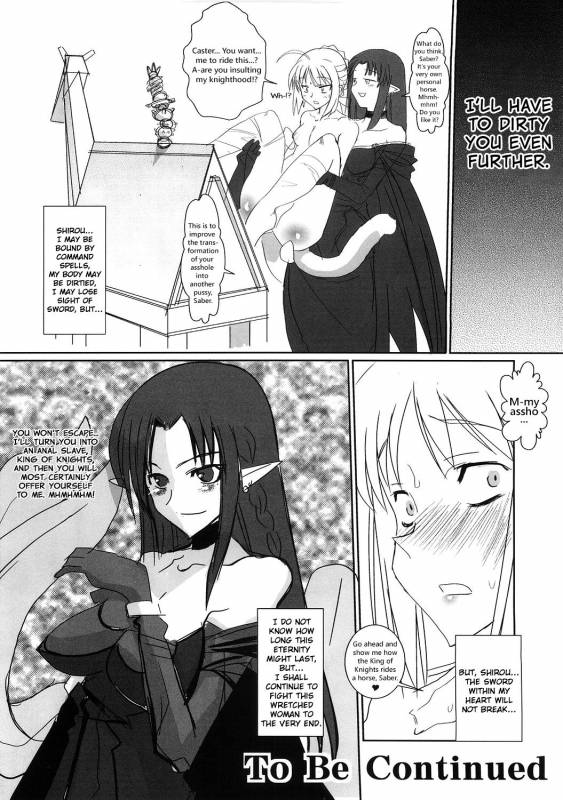 (SC31) [YOMOTHUHIRASAKA (bbsacon)] Saber Anal Slave (Fatestay night) [English] =LWB=_22