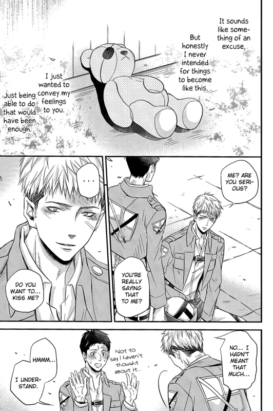 (SUPER23) [ITADAKI CAT (Nekota Kojirow)] Kiss Me (Shingeki no Kyojin) [English] [Silver Lining]_11