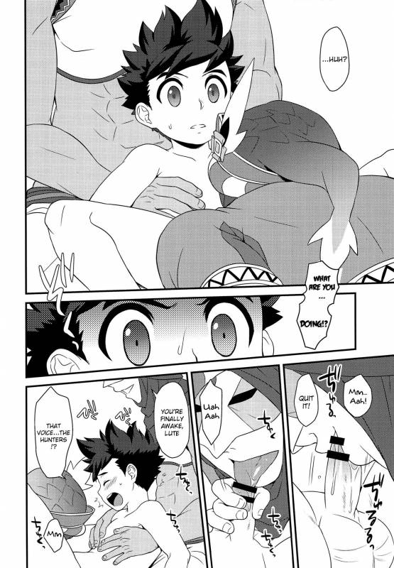 (ShotaFes 2) [Mozuya (Mozuku)] Hunter-san no Rideon Kouza Shokyuu-hen (Monster Hunter) [English] {_10
