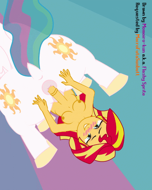 momoiro-kun+momoiro-kun (artist)princess celestia (mlp)+sunset shimmer6416fc10ca8d9e9aea6c8c02655ca634