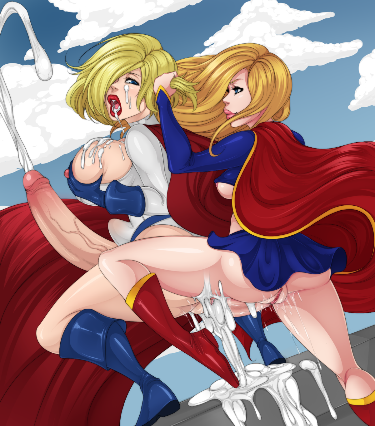 power girl+supergirl.