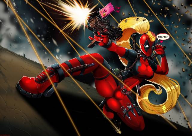 deadpool+lady deadpool