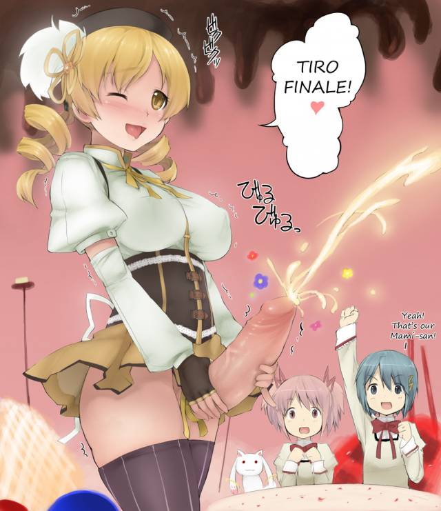 kaname madoka+kyubey+miki sayaka+tomoe mami