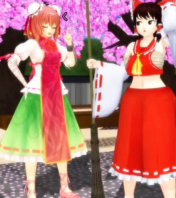kasen ibaraki+reimu hakurei+sin sack