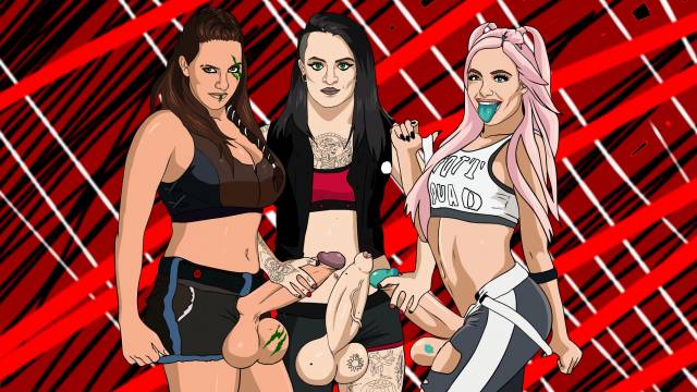 liv morgan+ruby riott+sarah logan