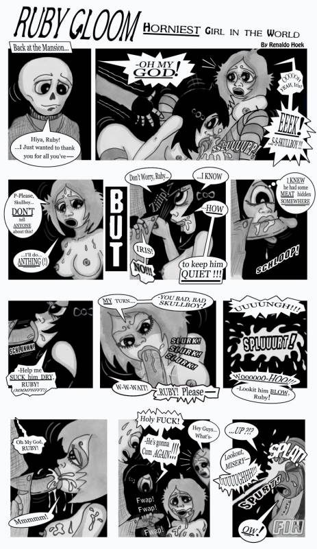 banshee+iris (ruby gloom)+misery+ruby gloom+skull boy