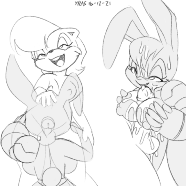bunnie rabbot+sally acorn
