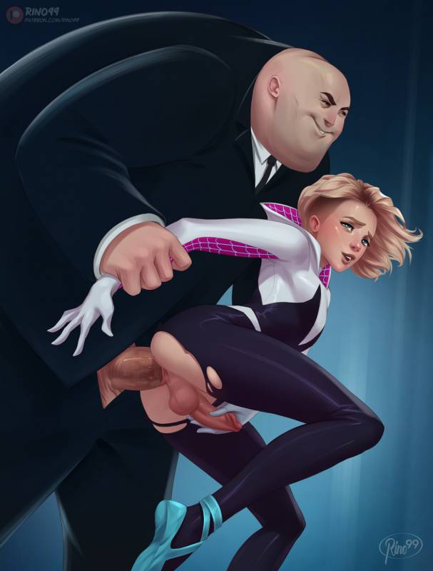 gwen stacy+kingpin+spideg-gwen