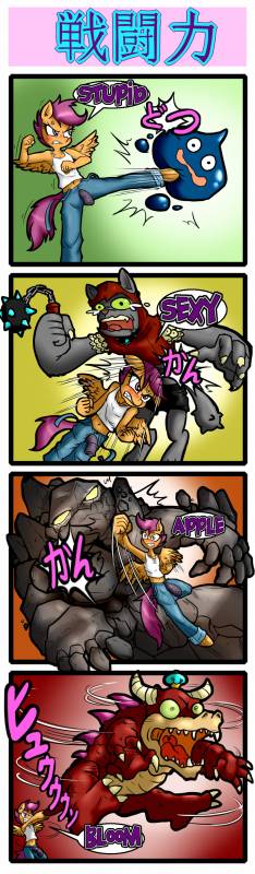 diamond dog (mlp)+scootaloo (mlp)