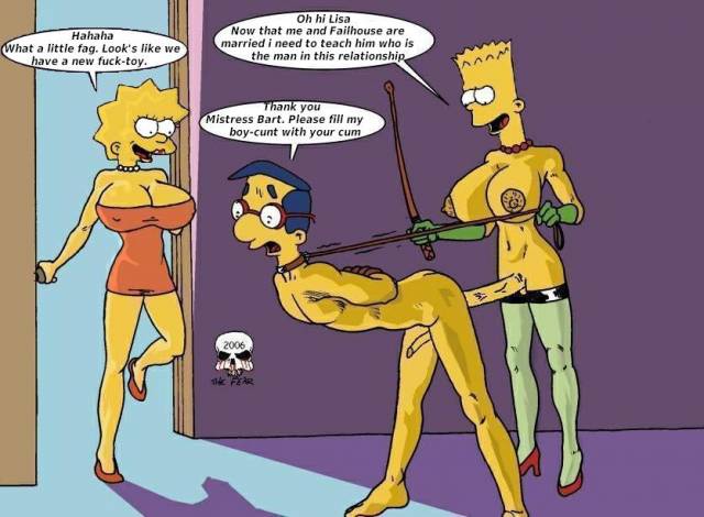 bart simpson+lisa simpson+milhouse van houten