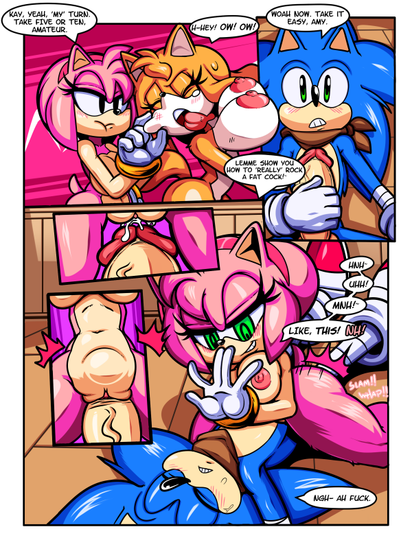 amy rose+sonic the hedgehog+zooey the fox