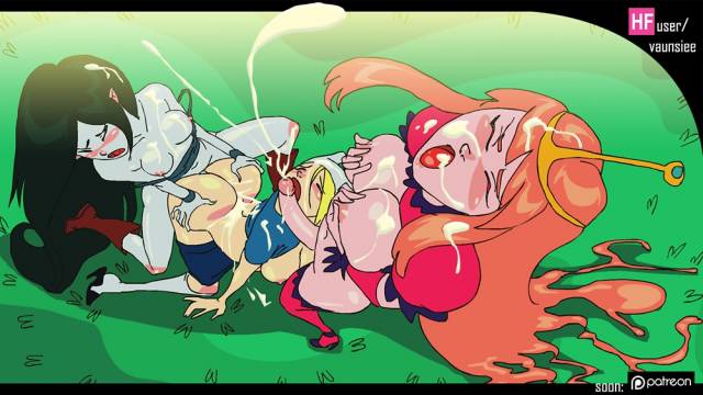 fionna the human girl+marceline+princess bubblegum