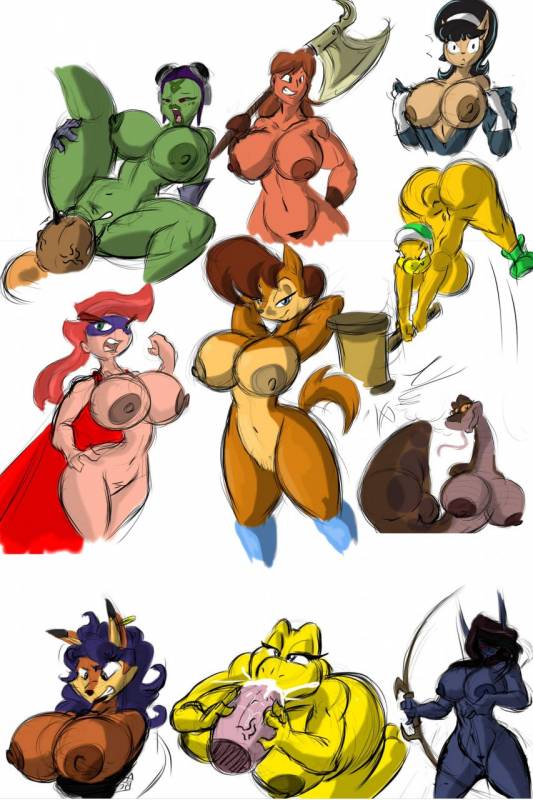 carmelita fox+hammer brothers+kaa+kitty katswell+koopa+mario+princess attea+sally acorn
