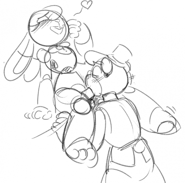 fredbear (fnaf)+spring bonnie (fnaf)