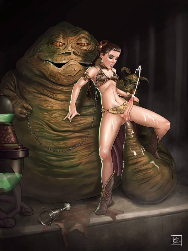 jabba the hutt+princess leia organa+slave leia