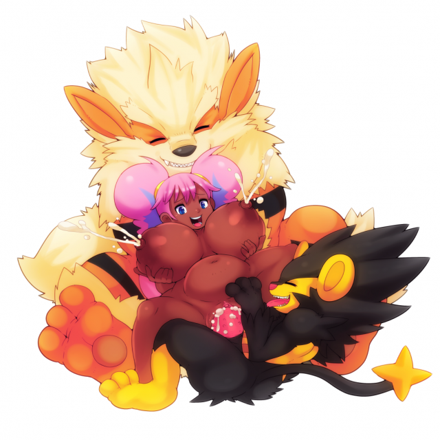 arcanine+luxray+ming-ming+original character+shiny pokemon