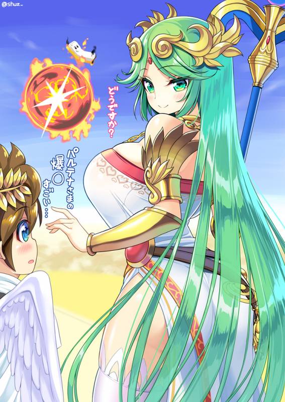 palutena+pit (kid icarus)+sandbag (super smash bros)