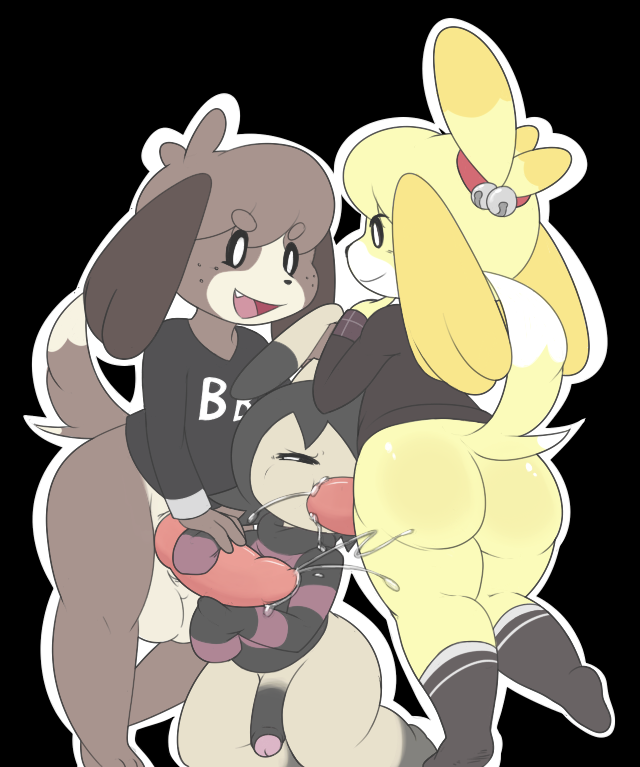 digby+digby (animal crossing)+dumbun+isabelle (animal crossing)