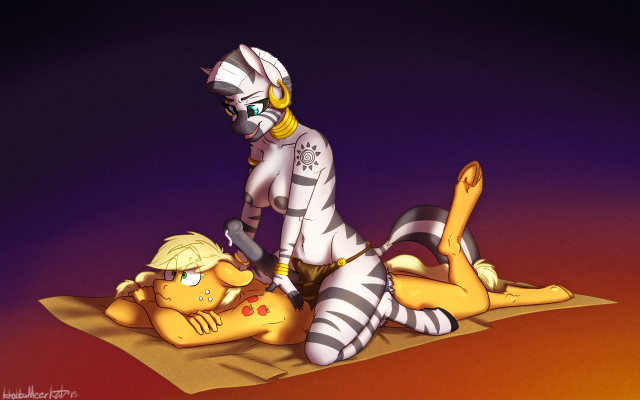 applejack (mlp)+zecora (mlp)