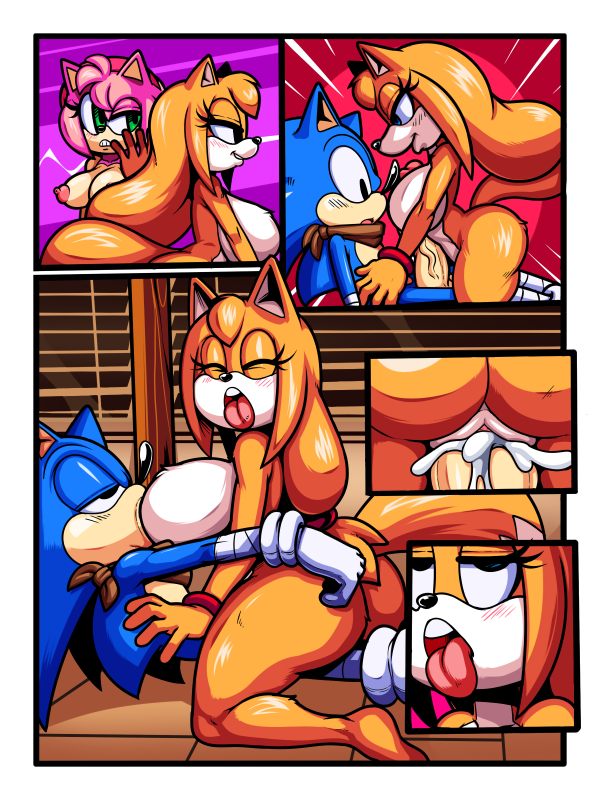 amy rose+sonic the hedgehog+zooey the fox