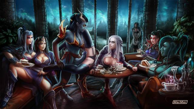 akasha+diana+luna (dota)+mirana+queen of pain+vayne