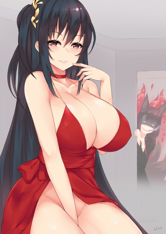 akagi (azur lane)+taihou (azur lane)+taihou (forbidden feast) (azur lane)