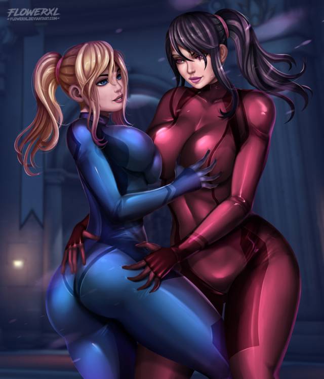 dark samus+samus aran+zero suit samus