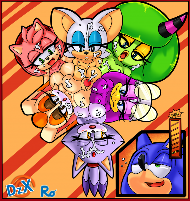 amy rose+blaze the cat+rouge the bat+sonic the hedgehog+vanilla the rabbit+wave the swallow+zeena