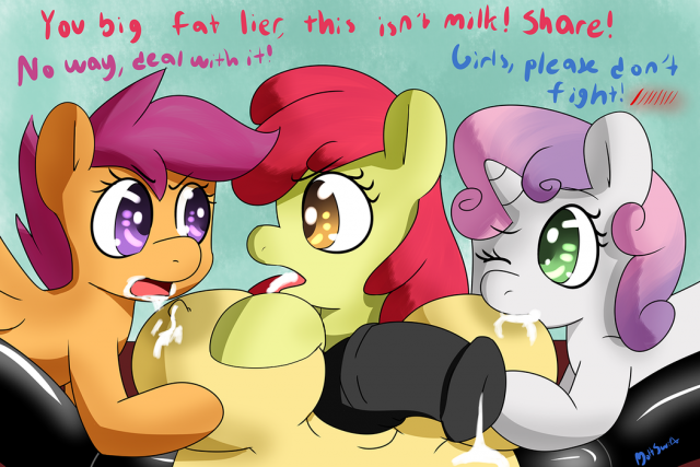 apple bloom+cutie mark crusaders+milky way (oc)+scootaloo+sweetie belle