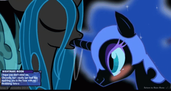 nightmare moon (mlp)+queen chrysalis (mlp)