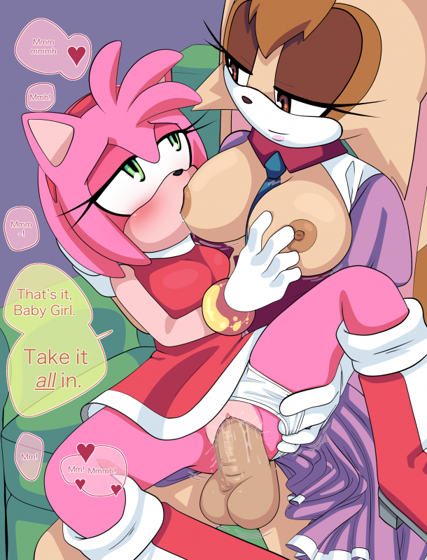 amy rose+vanilla the rabbit
