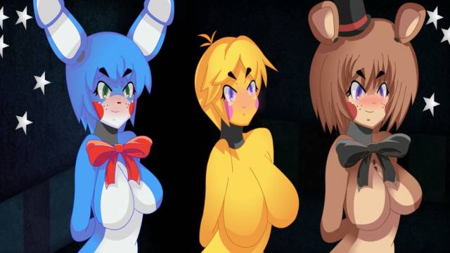 toy bonnie (fnaf)+toy chica (fnaf)+toy freddy (fnaf)