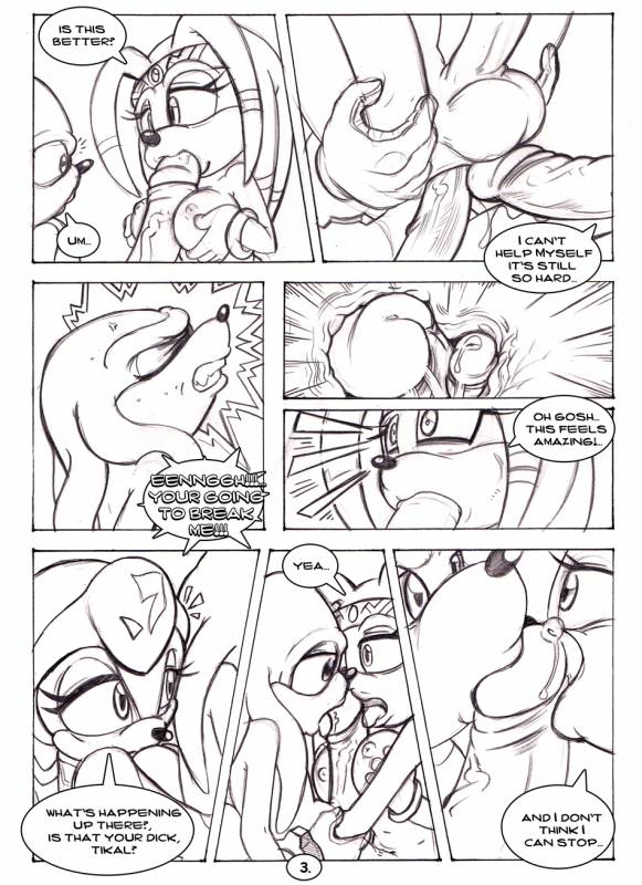 knuckles the echidna+shade the echidna+tikal the echidna