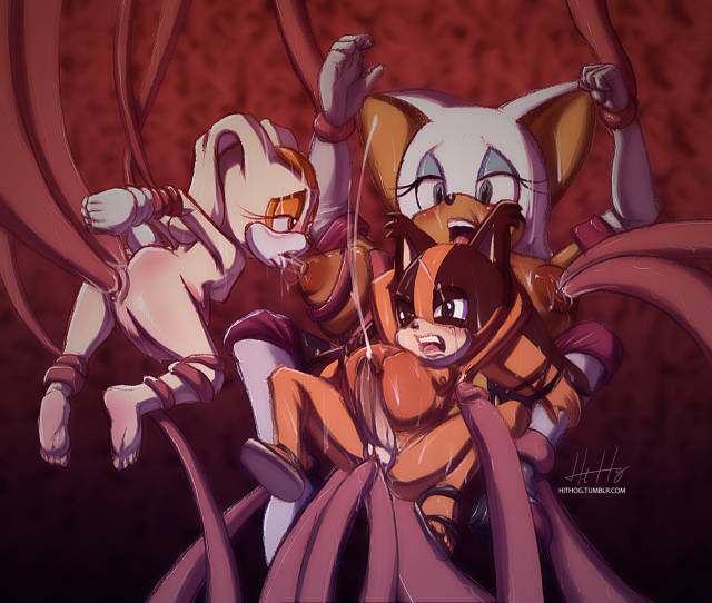 cream the rabbit+rouge the bat+sticks the badger+sticks the jungle badger