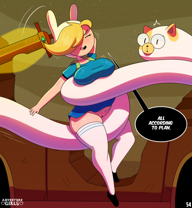 cake the cat+fionna the human girl