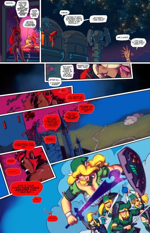 ganon+gerudo link+great fairy+link+mipha+tera (great fairy)+urbosa