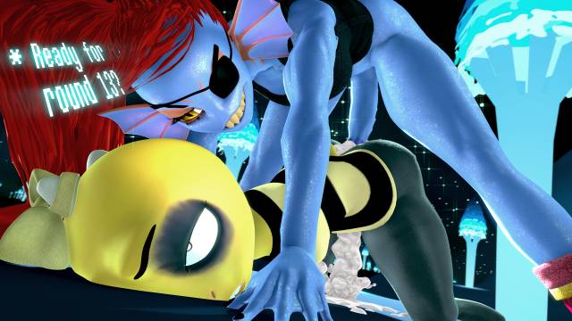 kitty (under(her)tail)+monster kid+undyne