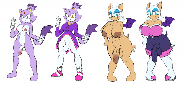 blaze the cat+rouge the bat