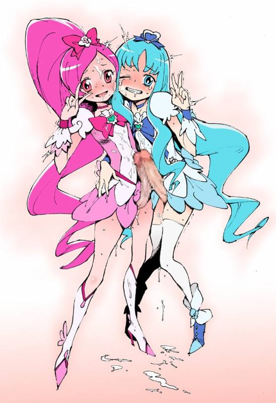 cure blossom+cure marine+hanasaki tsubomi+kurumi erika