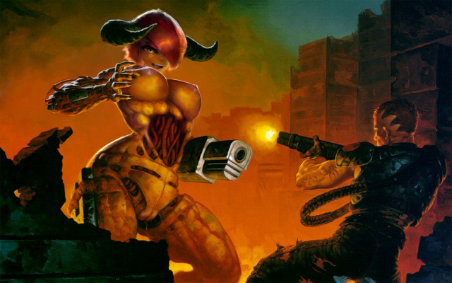 cyberdemon+doomguy