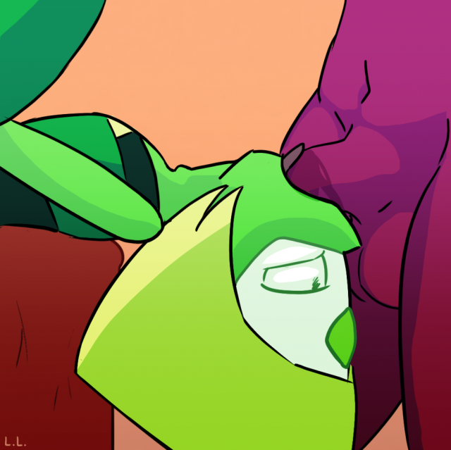 garnet (steven universe)+peridot (steven universe)