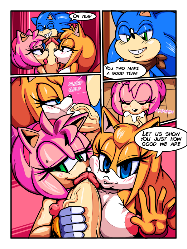 amy rose+sonic the hedgehog+zooey the fox