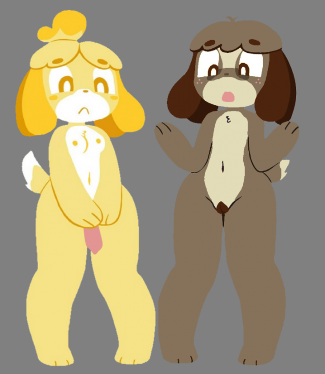 digby (animal crossing)+isabelle (animal crossing)