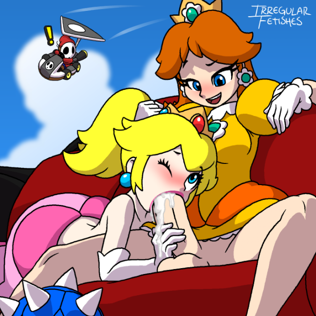 princess daisy+princess peach+shy guy
