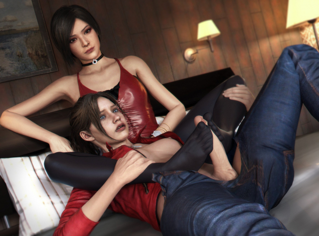 ada wong+claire redfield.