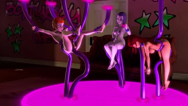 gwen tennyson+raven+starfire
