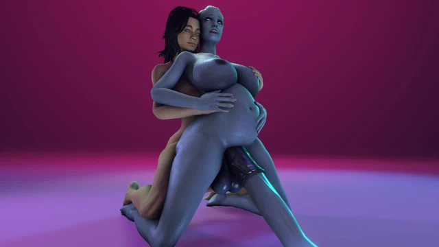 asari+liara t'soni+miranda lawson