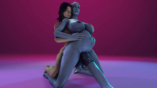 asari+liara t'soni+miranda lawson